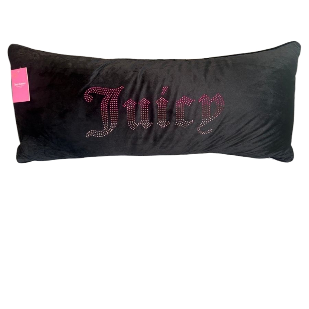 Juicy Couture Black Pillow with Pink Hue Accents